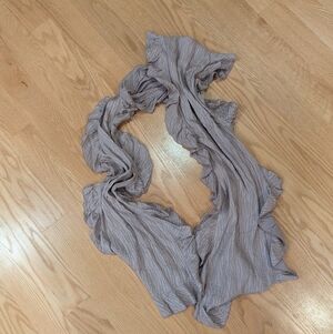 Ann Taylor Lavender Textured Ruffle Scarf